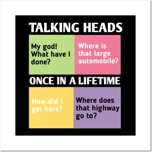 once in a life time-talking heads Posters and Art